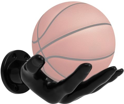 KTCINA Soporte de exhibición de baloncesto montado en la pared con forma de mano, soporte para pelotas deportivas que ahorra espacio, soporte de exhibición de baloncesto en forma de mano para pelotas
