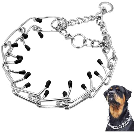 GWAWG 1Pcs Collier de Dressage à Griffes pour Chien,Chien Collier Étrangleur Réglable détachable,Métal Collier de Dressage Réglable pour Gros Chien Animal Domestique (XL)
