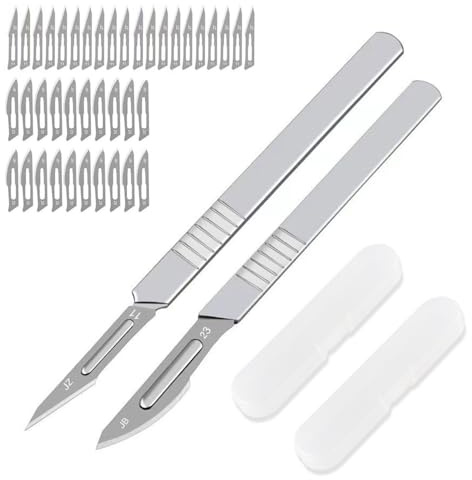JDCMEI 2 Piezas Cuchillo de Panadero, Cuchillo Pan, Cuchillo para Cortar Masa, Herramienta de Corte de Pan con 40 cuchillas de Afeitar para DIY Pan Masa Hornear Cocina