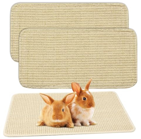 VIDSTW 2 Piezas Sisal Natural 20 x 40 CM Rascador Sofa Gatos Autoadhesivo Alfombra Rascador para Gatos Alfombrilla de Heno de Conejo Scratching Mat for Cats para Mordiscos Dormir Jugar