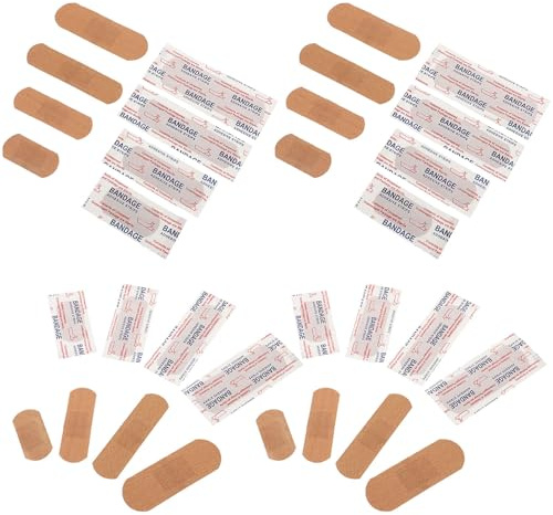 Didiseaon 100pcs Flexible Elastic Finger Bandages Adhesive Strips Breathable Fabric Waterproof Knuckle Plaster Pack for Sports Outdoor First Aid