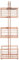 Premier Housewares 1601666 3-Tier Storage Caddy, Iron Wire, Rose Gold, 16 x 22 x 73 cm