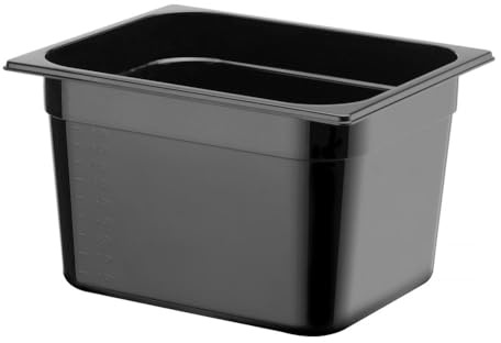 HENDI Recipiente Gastronorm 1/2 - PC - Negro - 12.5 L - 325x265x(H) 200 mm