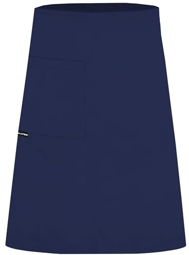 PALLTEX GAVROCHE Grembiule Lungo per Camerieri e Cameriere | Grembiule Francese | Grembiule da Cucina per Artigianato, Pittura, Cottura, EN ISO 13688, Blu, Taglia unica