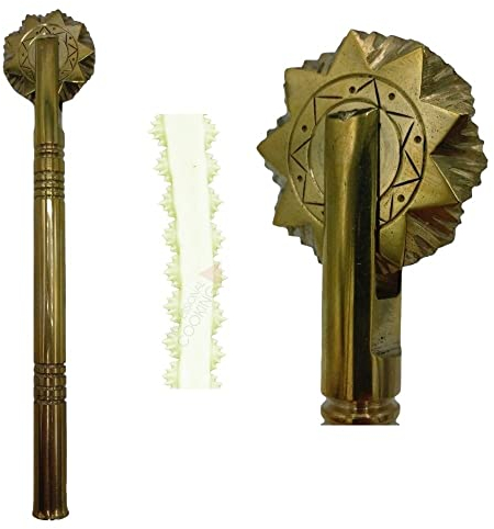 Professional Cooking Rotella tagliapasta sardo su rudigliu Artigianale in Ottone Massiccio n.05