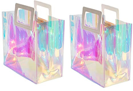 2pcs Klein Geschenktüten Geburtstag Mädchen Frauen 21,5x20,5x10,5cm Geschenktaschen Gift Bags