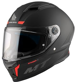 MT Helmets Stinger 2 – Casco Moto Integral Deportivo con Pantalla Antivaho Compatible con Pinlock, Visor Solar Full Vision, Interior Lavable y Calota HIRP | Homologado ECE 22.06 & DOT