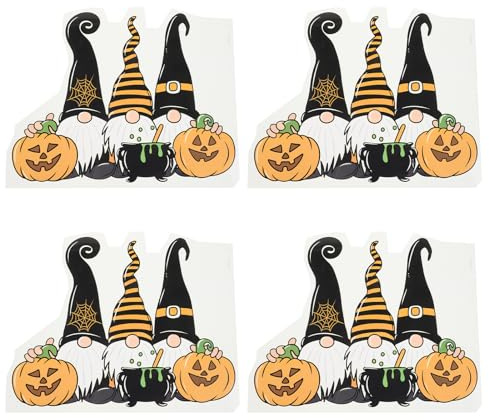 DIYEAH 4pcs Halloween Theme Iron On Transfers T-Shirts Clothing Heat Transfer Decals