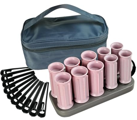 Sharplace 10 rulos térmicos para el cabello, 70 W, 160 °C, instantáneo, 20 mm, 30 mm, fáciles de usar, para peluquería.