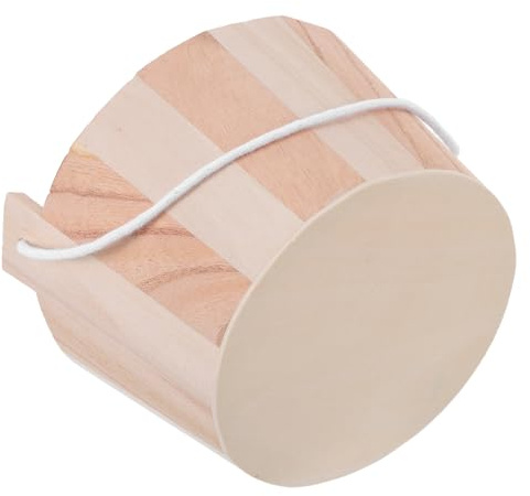 VICASKY Cubos de Sauna de Madera con diseño Sofisticado y asa de Cuerda Natural, Capacidad Media para Uso en Accesorios de Sauna y sesiones de baño de Vapor