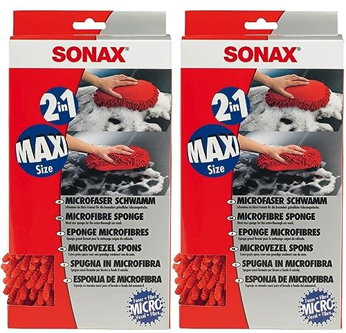SONAX 2X 04281000 Microfaser Schwamm Autowäsche 1 Stück