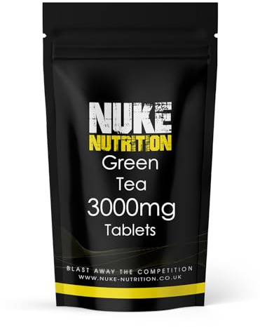 Nuke Nutrition Green Tea Extract - 60 Tablets - High Strength Green Tea Extract - Easy Swallow Green Tea Supplement Pills for Detox - Green Tea Herbal Supplements High in Antioxidants & Polyphenols
