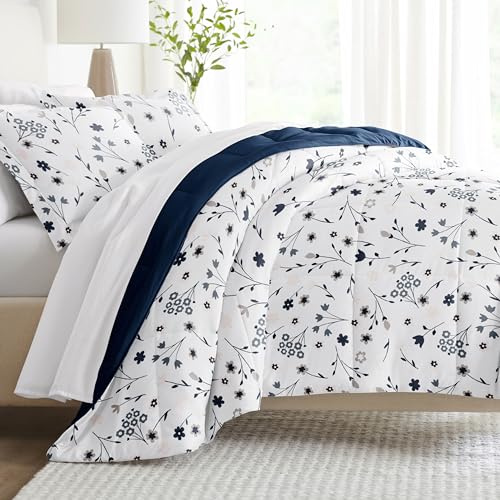 Linen Market Reversible Twin/Twin XL Comforter Set (2 Piece) - Bring Luxury Home with Our Soft and Lightweight Down Alternative Comforter Twin Size - This Includes Your Comforter and 1 Pillow Sham