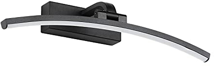 YHTlaeh LED Spiegellamp 10W 720 Lumen Zwart Badkamerspiegellamp Neutraal Wit 4000K Badkamerlamp IP44 Waterdicht Geen flikkering 230V (Zwart,10W)