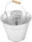 BESTonZON Cubo de Hierro Galvanizado para Cenizas de Chimenea y Carbón, Contenedor de Metal con Tapa Segura y Mango de Madera