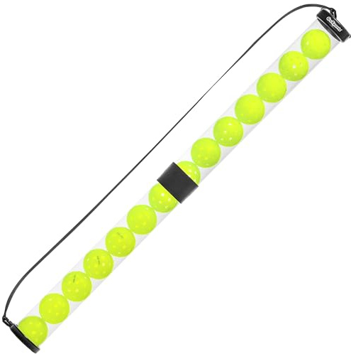GoSports Pickleball & Tennis Pickup Tube - Ball Retreiver and Holder, Fits 14 Pickleballs or 17 Tennis Balls - No Balls Included