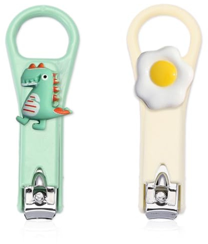 SIOPPKIK 2 Pezzi Tagliaunghie per Neonati e Bambini, Tagliaunghie In Acciaio Inossidabile Di Alta Qualità, Design Della Lama Curva, Sharp Non Danneggia L'Armatura, Cura delle Unghie e Manicure