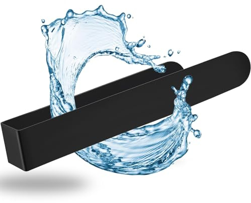 Rierousy Portasciugamani nero, porta strofinaccio, autoadesivo in lavello e parete, può essere utilizzato come organizer da cucina (30 cm)