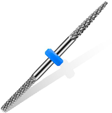 Diesisa Punte Fresa Unghie, Punte Fresa Doppia Testa Professionale in Tungsteno, 3/32 Pollici (2,35mm) Punta Fresa Rimozione Gel Cuticole, Punta Appuntita+Rotonda per Unghie Acrilico Naturali (Medio)