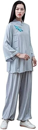 Men's Women's Kung Fu Suit Tai Chi Suit Tai Chi Suit Cotton Martial Arts Suit Zen Meditation (#3 B(m))
