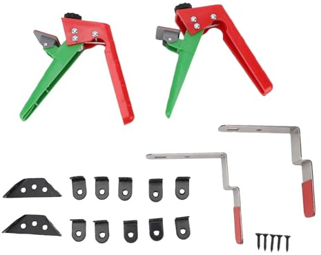 Garosa Adjustable Drawer Fixing Clamp Kit Front Drawer Panel Installation Clamp Tool Labor Saving with Stainless Steel Corner Blocks Right Angle Connectors