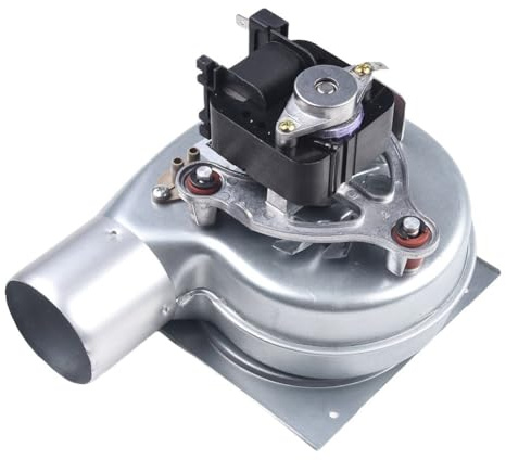 Lecreatekit Ventilatore per camino da 35 W, 220 V, motore brushless a basso rumore resistente alle alte temperature, per stufe, caldaie, barbecue, argento