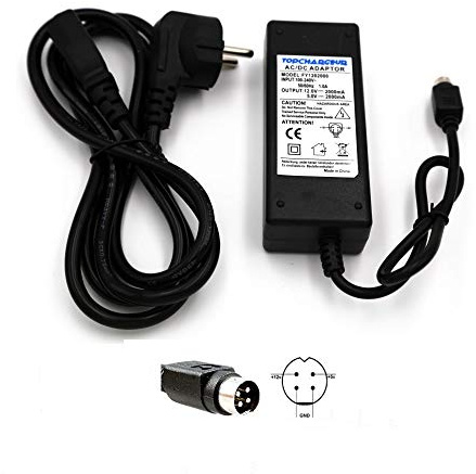 Top Chargeur * Adaptateur Secteur Alimentation Chargeur 12V 5V 2A 4 Pin pour Disque Dur Multimédia Wattac BA0362ZI-8-A02 Inclus Câble Secteur