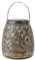 LED-Solar-Garten-Tisch-Leuchte-Laterne-Windlicht Farid Metall, Dekorations-Party-Stimmungs-Lampe-Leuchte H:15-22cm D:12,5cm, IP44 (Altmessing - einzeln)