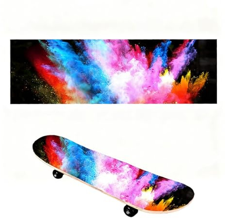 Floatdream Bande antidérapante pour skateboard, papier de verre, revêtement antidérapant de qualité supérieure, haute résistance au glissement pour skateboard longboard