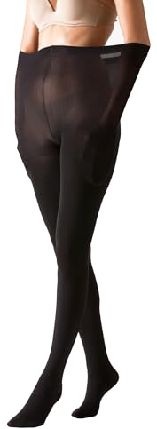 Gi&Gi collant curvy taglie forti,calze curvy 80 den opaco coprenti con morbida microfibra (IT, Testo, XL, XXL, Plus, Regular, NERO)