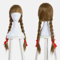 Halloween Conjuring Annabelle Doll Cosplay Geflochten Braun Lange Perücke Anime Karneval Party