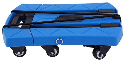 Vagn 6 hjul hopfällbar vagn bärbar shoppingvagn med teleskophandtag liten handvagn trappvagn