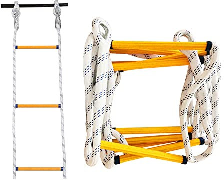 Rope Ladder,Safety Ladder,Rope Ladder Emergency Fire Escape Ladders Outdoor Portable Climbing Ladder Training Safety Rope Ladder/5M