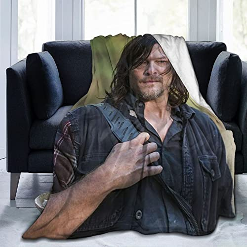 QapLWczK Norman Reedus - Coperta in pile Daryl Dixon, morbida, leggera, antistatica, 3 misure