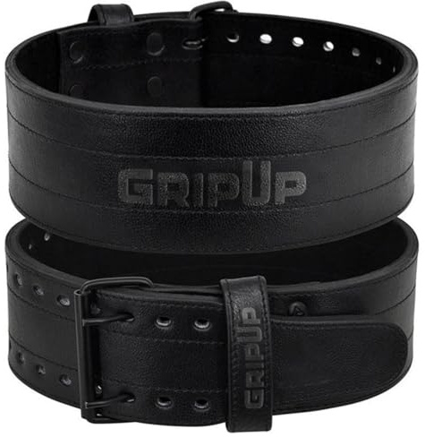 GripUp Cintura per sollevamento pesi, 10 mm di spessore, in vera pelle, 10,2 cm, per sollevamento pesi, palestra, allenamento, squat, fitness, bodybuilding, stacchi, sollevamento pesi, uomini e donne