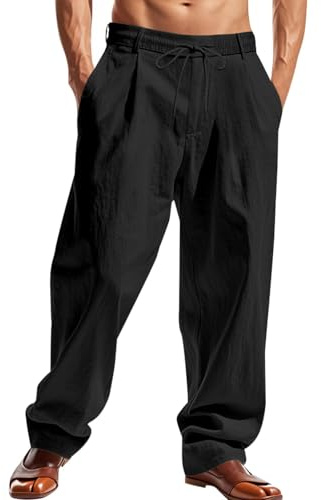 Pantalones de ocio para hombre, pantalones de chándal holgados, ligeros, transpirables, pantalones de playa, pantalones anchos para exteriores, pantalones de yoga, pantalones de yoga sueltos