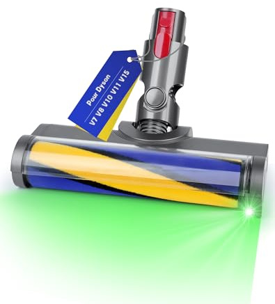 Reservdelar borste för Dyson V7 V8 V10 V11 V15 dammsugare tillbehör golvmunstycke för Dyson fäste med LED-lampa mjuk rulle ersättningsborste för hårda golv