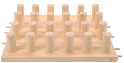Veemoon Telar de Madera para Tejer Mantas, Herramienta para Tejer a Mano, Marco Modular de 33x7,1x7,1 Cm, Tabla para Tejido Hilo Grueso, Kit de Manualidades Adaptable