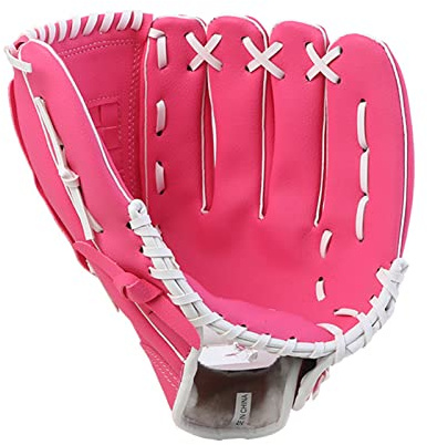 aqxreight Guanto da Baseball per Mano Sinistra da 10,5/11,5/12, Pollici per Bambini e Adulti, Guanto da Allenamento per Sport all'aria Aperta con Tasca Profonda, Pelle Sintetica e Cuciture