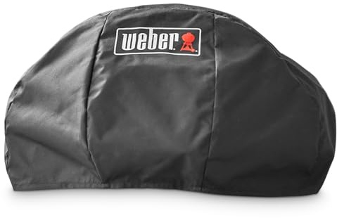 Weber Premium Grill Bonnet Cover for PULSE 1000, Breathable UV & Water Resistant, Wind & Weather Protection, with Velcro Fastening - Black (7180)