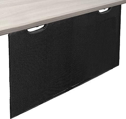 VIVO Black 30 inch Under Desk Privacy and Cable Management Organizer Sleeve, Wire Hider Kit Panel System (DESK-SKIRT-30)