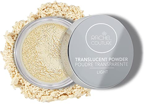 Rachel Couture Translucent Finishing Powder with Shine-Free Matte Finish | Vegan & Cruelty-Free Setting Powder | Arnica Extract Infusion - 0.28 Oz - Light