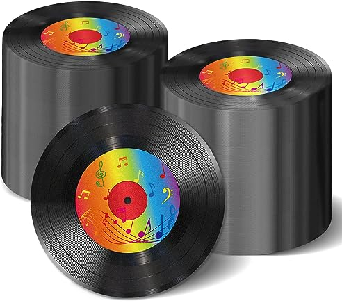 Vinyl-Servietten, 50er-Jahre-Motto-Party-Dekorationen für 1950er-Jahre-Musik, Geburtstag, Rock-Partyzubehör, Back to 50er-Jahre, Rock-Papierservietten, Musikrolle, Partyzubehör, Retro, 100 Stück