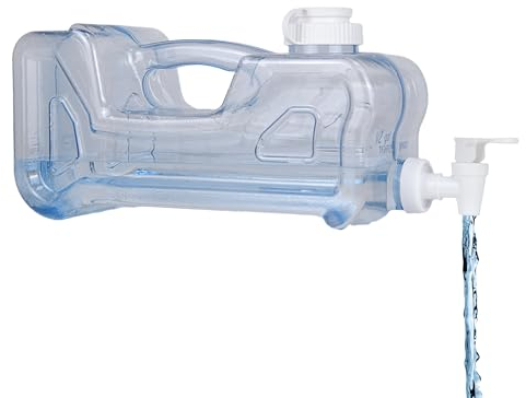 SOLUTION’S HOUSE® Dispensador de Agua Fría para Nevera con Grifo | Garrafa de Plástico Resistente y Libre de BPA|Dispensador de Bebidas para Nevera con Agarre para Transportar |Capacidad de 3’8 Litros