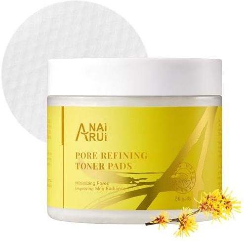 ANAiRUi Poren Verkleinern Toner Pads für Gesicht, Gesichtspads zur Reinigung und Peeling Haut, Pore Minimizer mit Salicylsäure, gegen Vergrößerte Poren, gleichmäßiger Hautton, 50 Pads