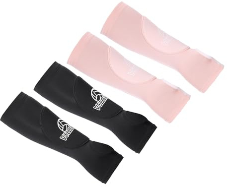 PATIKIL Mangas de Brazo de Voleibol 4 Piezas Mangas de Antebrazo para Pases con Almohadillas de Protección y Orificio para el Pulgar Protectores para Jóvenes Adulto 2 Multicolor