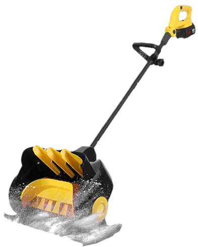 21V Sladdlös Elektrisk Snöskyffel, Batteridriven Snöslunga, 41 cm Bredd Snöslunga Snöslunga (2 Batterier och laddare ingår), för Uteplatsuppfart