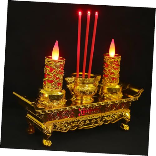 Bougies Électriques D'autel LED Rétro Chinoises pour Bouddha
