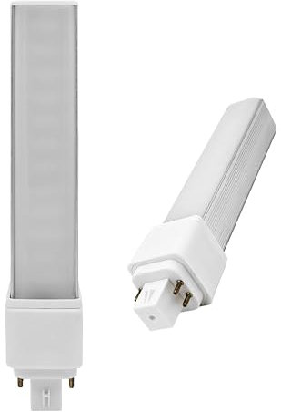 QLEE G24q Bombilla LED de 4 pines Retrofit GX24 LED PL-C Lámpara empotrada de repuesto 26W 1400 lm 314° Rotación Horizontal Bombilla verde empotrada luz diurna 2 paquete de balasto de derivación