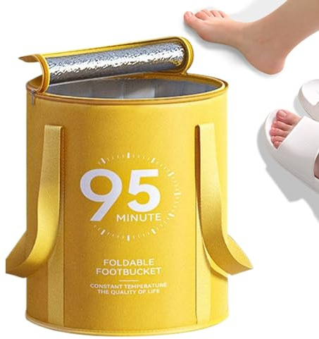 Per Pediluvio - Pieghevole Per Piedi | Contenitore Impermeabile Con Base Antiscivolo SPA Viaggio Doccia Circolazione Pulizia Casa | Pediluvio Pieghevole Contenitore Spa Impermeab